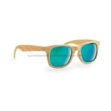 Classic Sunglasses in ABS with Wooden Look Finish